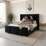 Luxury Plush New upholstered Bed Frame Wing Panel Velvet
