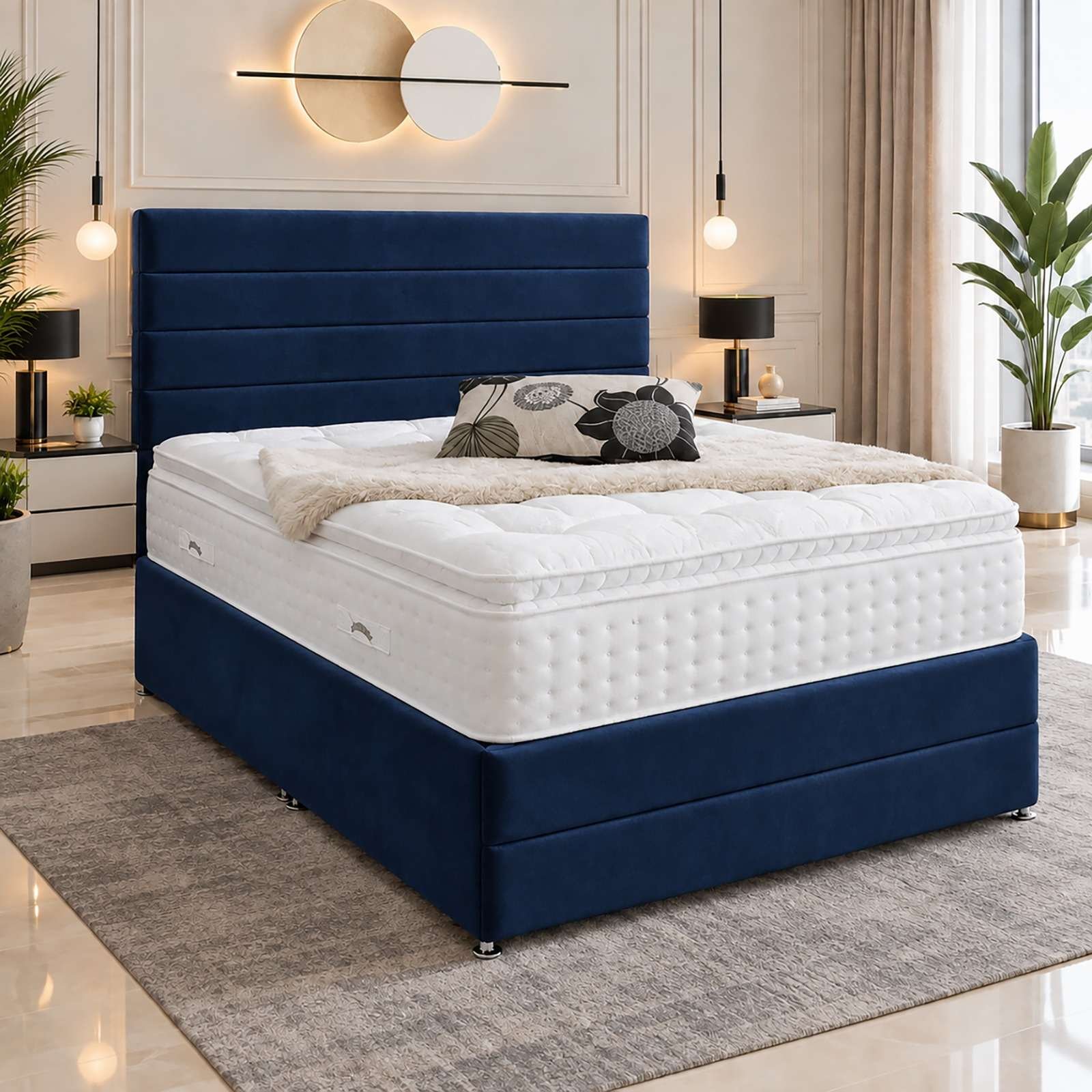 WhatsApp Image 2026-09-11 at 6.37.12 PM (1) Luxury Plush Velvet Hazel Ottoman Storge bed Frame - Image 1