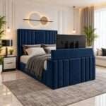 Luxury Panel TV Bed – Luxury Upholstered TV Bed Frame with Built-In TV Lift - Image 5