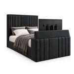 Luxury Panel TV Bed – Luxury Upholstered TV Bed Frame with Built-In TV Lift - Image 3