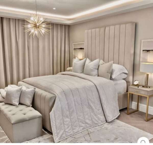 Pearl Otoman High Headbored Bed