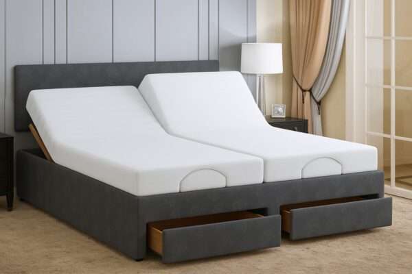 Medora Electric Adjustable Bed with End Drawers and  Memory Mattress