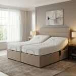 Diagnol Line Electric Adjustable bed With Memory Mattress - Image 4