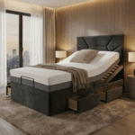 Black Sarena Electric Adjustable bed With Memory Mattress - Image 2