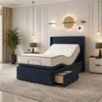 Royal Blue Divan Electric Adjustable bed With Memory Mattress + Optional Drawers - Image 3