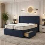 Royal Blue Divan Electric Adjustable bed With Memory Mattress + Optional Drawers - Image 6