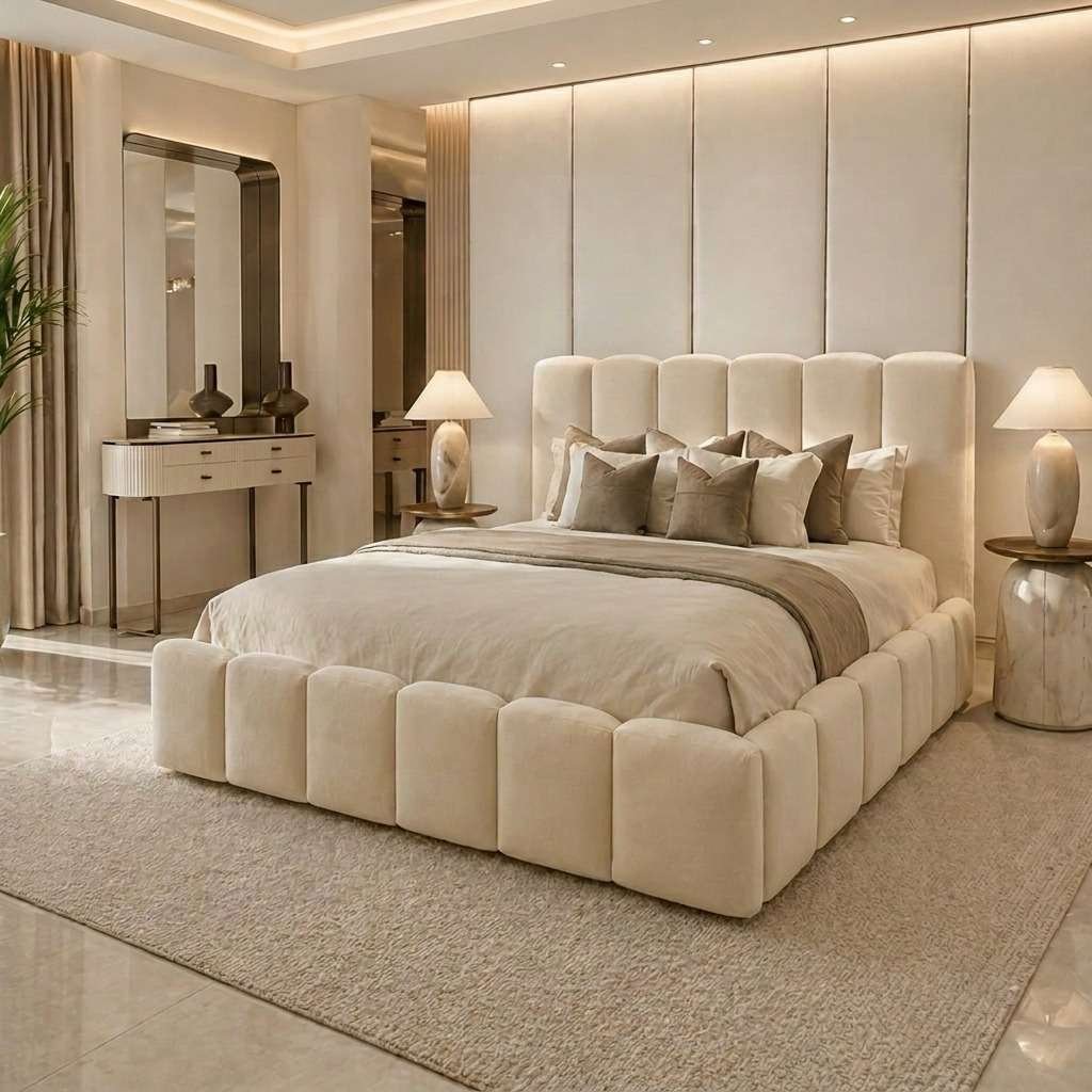 WhatsApp Image 2026-05-19 at 6.05.32 PM Luxury Bubble style Bedframe with optional gas lift storage - Image 1