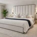 Luxury Black Striped style Bedframe with optional gas lift storage - Image 6