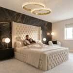 Cream Chesterfield Luxury Royal High Headboard Bed with Gas lift Storage – Luxury Comfort & Smart Space Saving